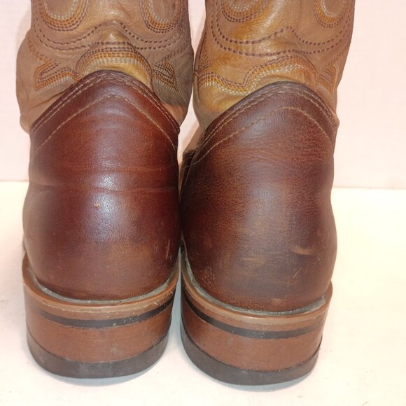 BOULET Canada Ladies 8.5 Western Boots Apache Whaler Buckskin 3131 - Picture 11 of 14